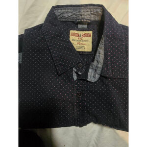 Hudson and Barrow NYC Mens Shirt Sleeve Button Down Shirt Size Medium